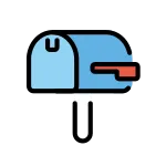 Closed Mailbox With Lowered Flag SVG Icon
